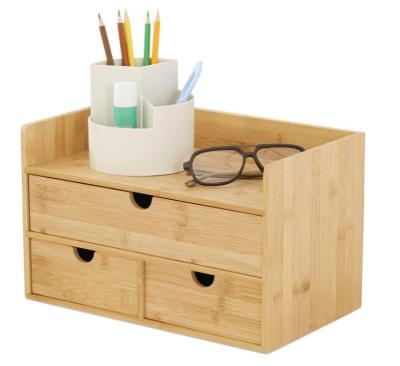 China Mini Environmental Protection Simple Natural Multifunctional Drawer Desktop Wooden Storage Box for sale