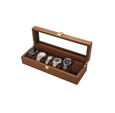 China High End Customized Wooden Watch Box 6 Slot Exquisite Wooden Watch Packaging Display Box for sale