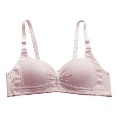 China Chinese factory wholesale women's bra underwear one-piece summer slightly no steel ring bras solid color bras student sports bra for sale