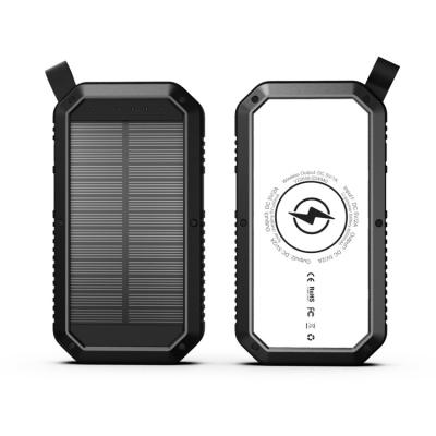 China LED Lighting|Waterproof|High Quality Outdoor 10000mah Solar Battery Panel Charging Power Cordless Mobile Bank for sale