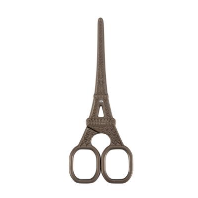 China Universal 5 Inch Retro Eiffel Tower Eco-friendly Stainless Steel Embroidery Scissors For Sewing Craft Office Art Work for sale