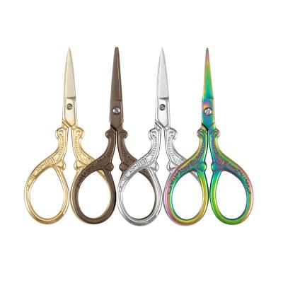 China Eco-friendly European Antique Vintage Golden Phoenix Scissors Stainless Steel Grade For Tailor Craft Sewing Embroidery for sale