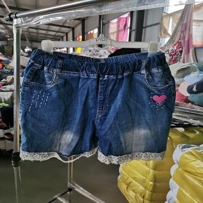 China Used mixed clothing wholesale high quality summer used clothes used denim shorts and used jeans cheap clothes in china for sale