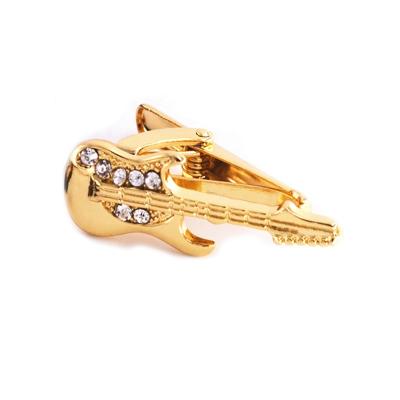 China HIBOS Diamond Gold Brass Wholesale Acrylic Customized Tie Clip for sale