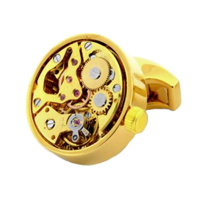 China HIBOS Brass Sleeve Watch Movable Cufflink Gift High End Clock Cufflinks for sale