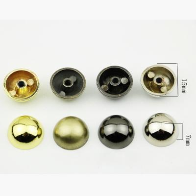 China Nickel Free Round Studs Zinc Alloy Metal Chrome Round Brass Rivets Metal Studs For Handbags for sale