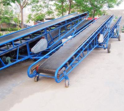 China Selling PE Conveyor Belt Sand Stone Cement Heat Resistant Hot Rubber Potato Rice Movable Belt Conveyor for sale