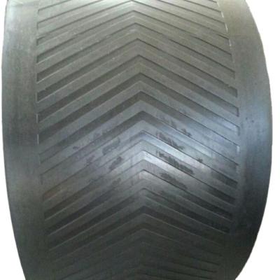 China Heat Resistant Portable Mini Herringbone Conveyor Belt Cement Sand Chute Rubber Conveyor Belts For Sale for sale