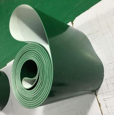 China Green Conveyor Belt 4mm Thickness Oil Resistant Flat PVC Belt For Conveyor for sale