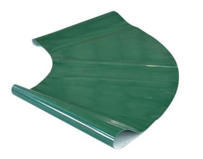 China Oil Resistant Customized Turn Curve 90 180 Degree Green PVC Conveyor Belt for sale