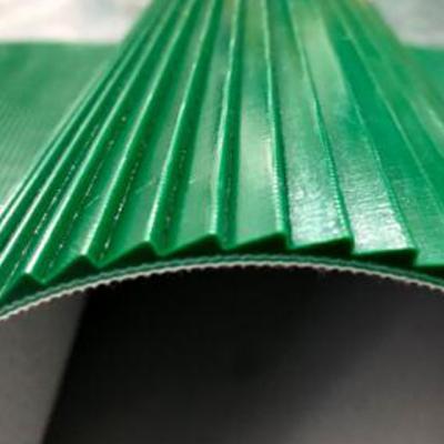 China Small Saw Green Oil Resistant Anti-Slip Tooth 4mm White PVC Conveyor Belt for sale