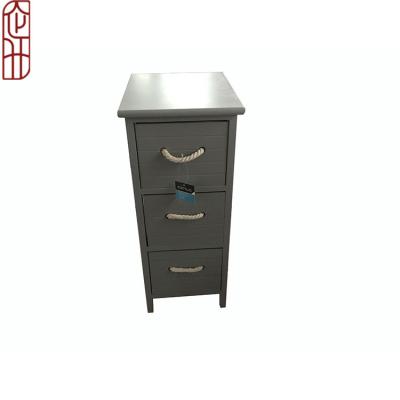 China Solid Wood 3-Drawer Storage Cart With Organizer Drawers For Home Office Use for sale