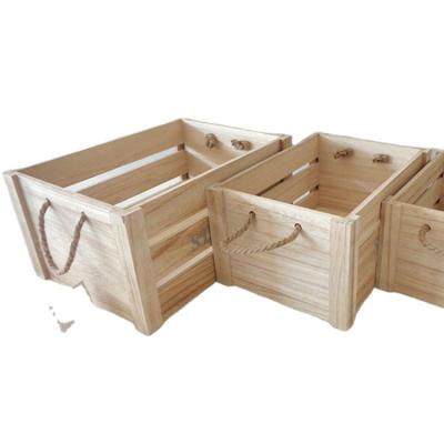 China Viable Original Wholesale Wood Storage Crate Factory Custom Wooden Box for sale