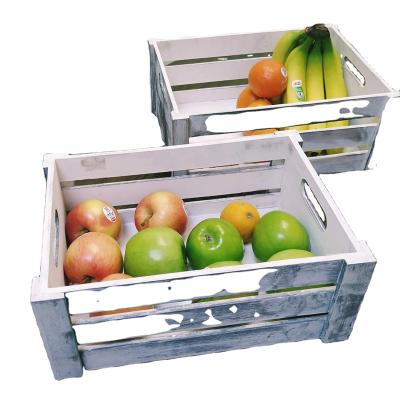 China Large viable wooden fruit vegetable crate stackable wooden crates for sale for sale