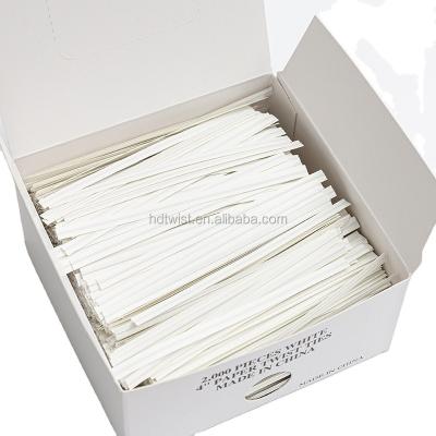 China Food sold in pre-cut colored box kraft twist tie for laundry, candy/toast bags for sale