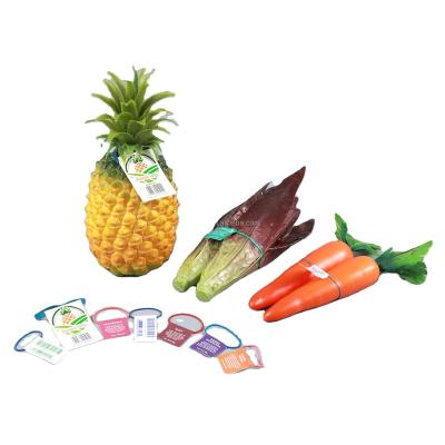 China Chinese Size Label Customization Packaging Manufacturer Material Rubber Blank Accept Print Vegetables Twist Ties for sale