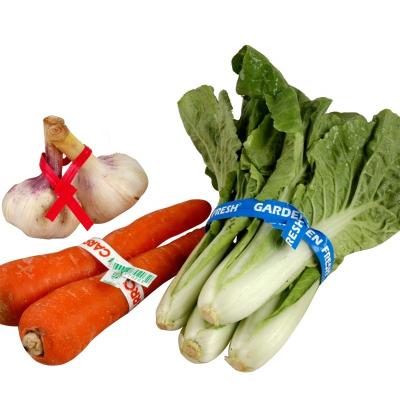 China Waterproof high quality environmental paper twist tie used in vegetable with barcode for sale