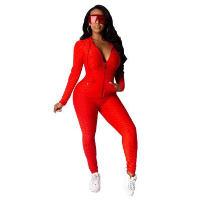 China New Autumn Leisure Casual 2021 Breathable 2 Pcs Women Set Two Piece Zipper Tracksuit Sweat Front Zipper Winter Hoodies Leggings Jogger Suits for sale