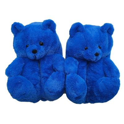 China 2021 Newest Fashion Trend Design Teddy Bear Slippers Plush Teddy Bear Slippers Mommy and Me Teddy Bear Slippers for sale