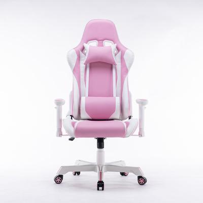 China Economical Adjustable Gamer Chair Wholesale Cheap (Height) PU Leather Computer Packing Pink Gaming Chair For Girls for sale