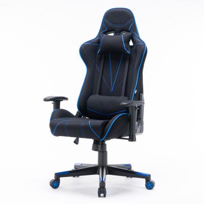 China New Design Adjustable Promotion Blue Silla Gamer Chair Leather Ergonomic (Height) Computer Gaming Chair for sale