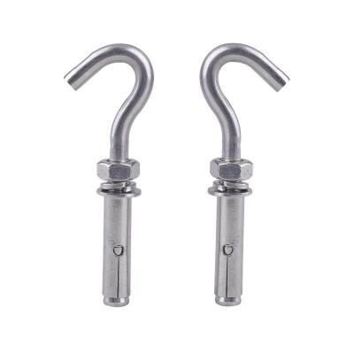 China Heavy Industry Industrial Eye Hooks Fittings 304 Stainless Steel M4 M5 M6 M8 Threaded Shank Lengthening Eyes for sale