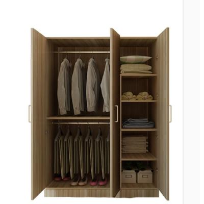 China E1 E0 Wood Panel Furniture Melamine Board 3 Door Wooden Wardrobe for sale