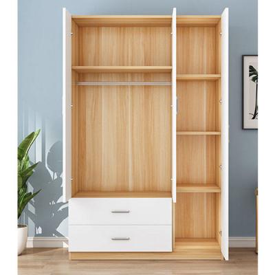 Chine Cabinet en bois de garde-robe de panneau de porte en bois minimaliste des meubles 4 avec des tiroirs à vendre