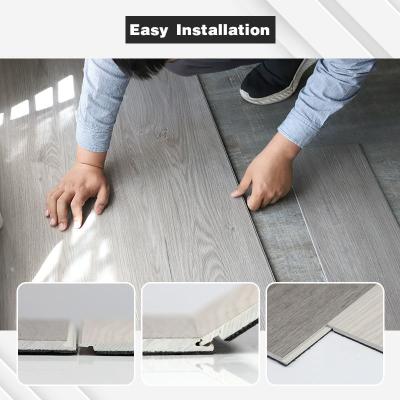 China Fácil de instalar Piso SPC Ingeniería de suelo de madera maciza Laminado piso Spc pisos Click Vinyl Stone Pvc Compuesto en venta