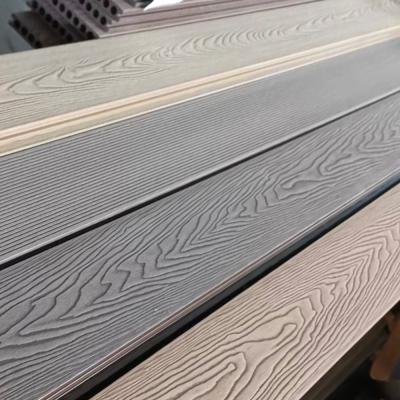 China WPC Decking Board Waterproof Wood Plastic Composite Flooring Material Teak and PVC Square Exterior Tiles for sale