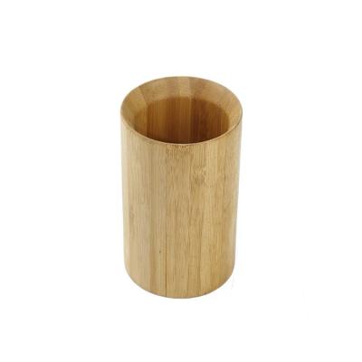 China Viable Cheap Classic Design Round Small Bamboo Home Kitchen Utensil Holder Rack for sale