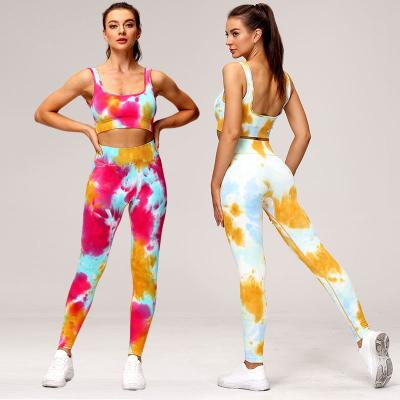 China Antibacterial Top Fashion Seamless Yoga Activewear Fitness Wear Gym Fitness Sets For Women for sale