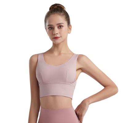 China Breathable High Quality Fitness Outdoor Sports Stretch Ladies Yoga Top Ladies Indoor Solid Bra for sale