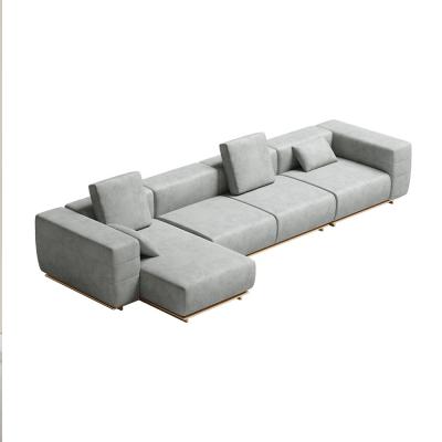 China Stable Nordic European style honeycomb sectional stainless steel sofa white gold sectional sofa adorned for sale