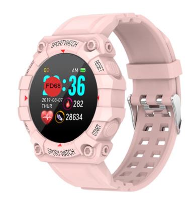 China FD68 Touch Screen Round Sport Wristband Heart Rate Blood Pressure Wristwatch Reloj Smartwatch fd68 Waterproof Smart Watch Band for sale