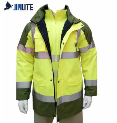 China Water Proof Durable Waterproof Mens Safety Work Wear Reflective Workwear Jackets For Winter Outerwear for sale