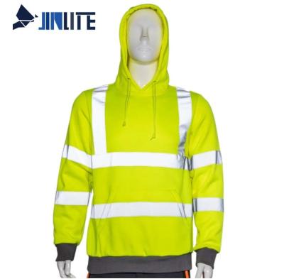 China Breathable High Visibility Hoody Safety Wear 100% Polyester Water Proof Reflective Work Clothes for sale