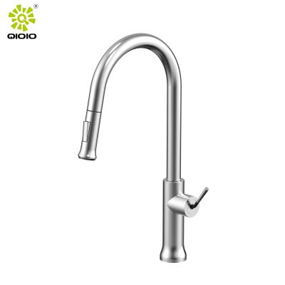 China Quality Design Mixed Pull 304 Stainless Steel Faucet Modern European Kitchen Sink Hot Cold Faucet for sale