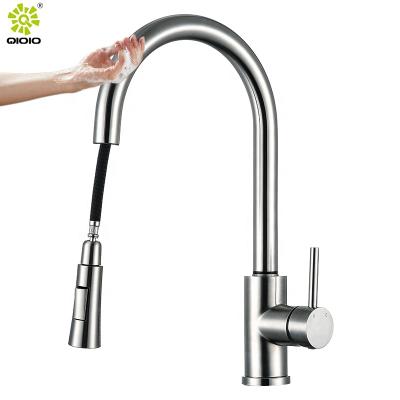 China Modern 304 Stainless Steel Touch Sensor Faucet With Hot And Cold Kitchen Faucet Pull Out Kitchen Faucet for sale