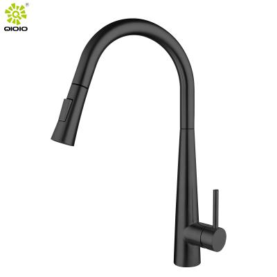 China Black Thermostatic Faucets Water Tap 304 Stainless Steel Touch Sensor Pull Out Kitchen Faucet for sale