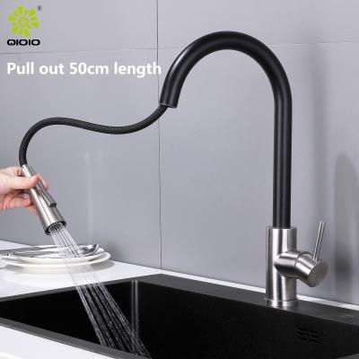 China Modern Sense Faucets Kaiping Hot And Cold Mixer Brushed Black To Turn Off Touch Sensor Kitchen Faucet for sale