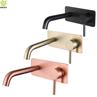 China Europe Style Bathroom Faucet 304 Stainless Steel Modern Wall Hidden Basin Mixer Tap for sale