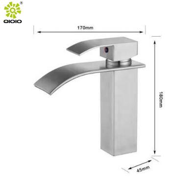 China 2021 Modern Hot Selling 304 Stainless Steel Lead Brushed Freestanding Deck Mounted Single Handle Basin Mixer Tap for sale