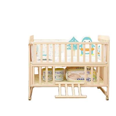 China Modern Folding Wooden Bed Crib Multi-Functional Children's Bed Hutches Wooden Plastic Hutch for sale