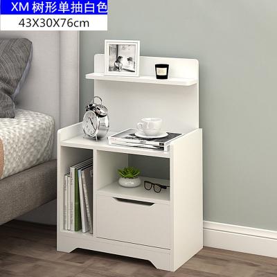 China Foldable Nordic Lightweight Simple Luxury Tempered Glass Household Table Bedside Storage Cabinet Apartment Solid Wood Side for sale