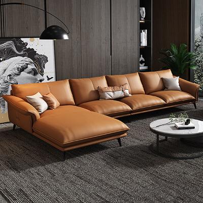 China Wholesale L-shaped Modern Minimalist Apartment Leather Small Living Room Combination USBcharging Sofa Furniture Luxury Engineering L Shape for sale