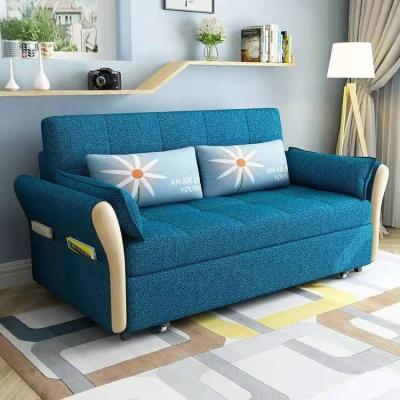 China USBcharging Sofabed Foldable Multifunctional Living Room Small Apartment Fabric Sofa Factory Detachable Double for sale