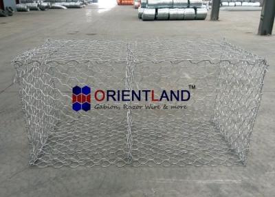 China Hexagonal Gabion Box Rock Cage Retaining Wall 90% Zinc + 10% Aluminium Coating for sale