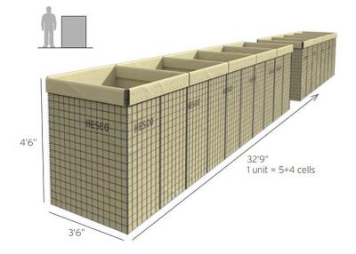 China Strengthened Zinc Aluminium Coated Steel Hesco Sandbags for sale