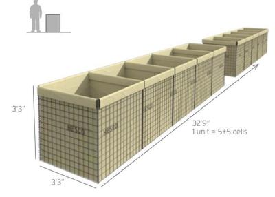 China Rapid Deployed Welded Mesh 3mm Hesco Containers for sale